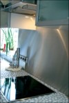 Küchenrückwand aus Edelstahl
